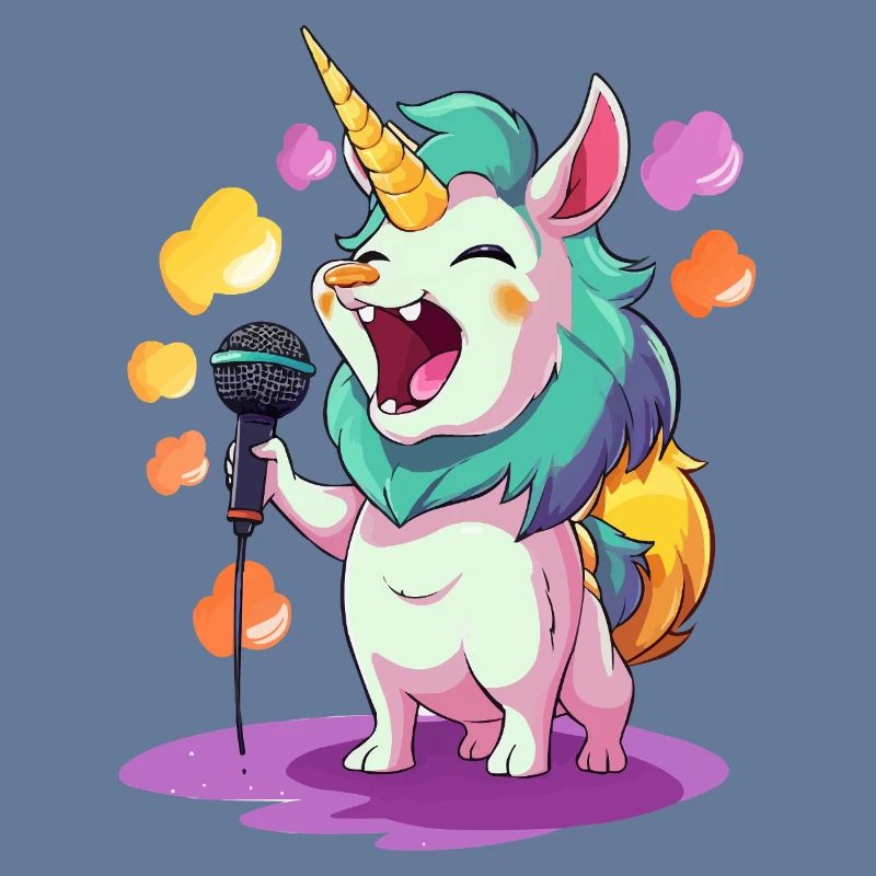 Singendes Einhorn Bühnenperformer