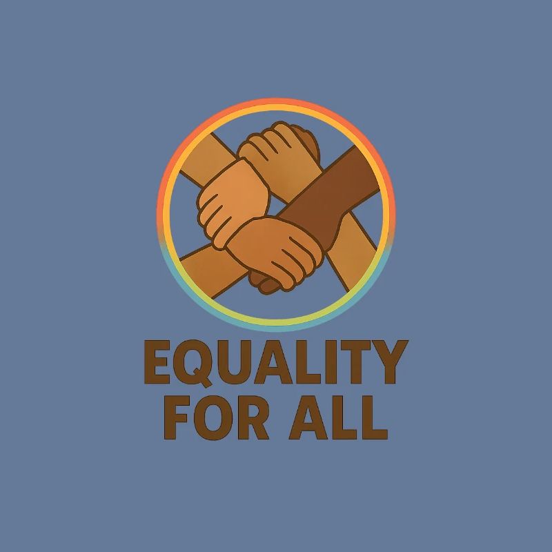 Unity Hands Circular Emblem Design