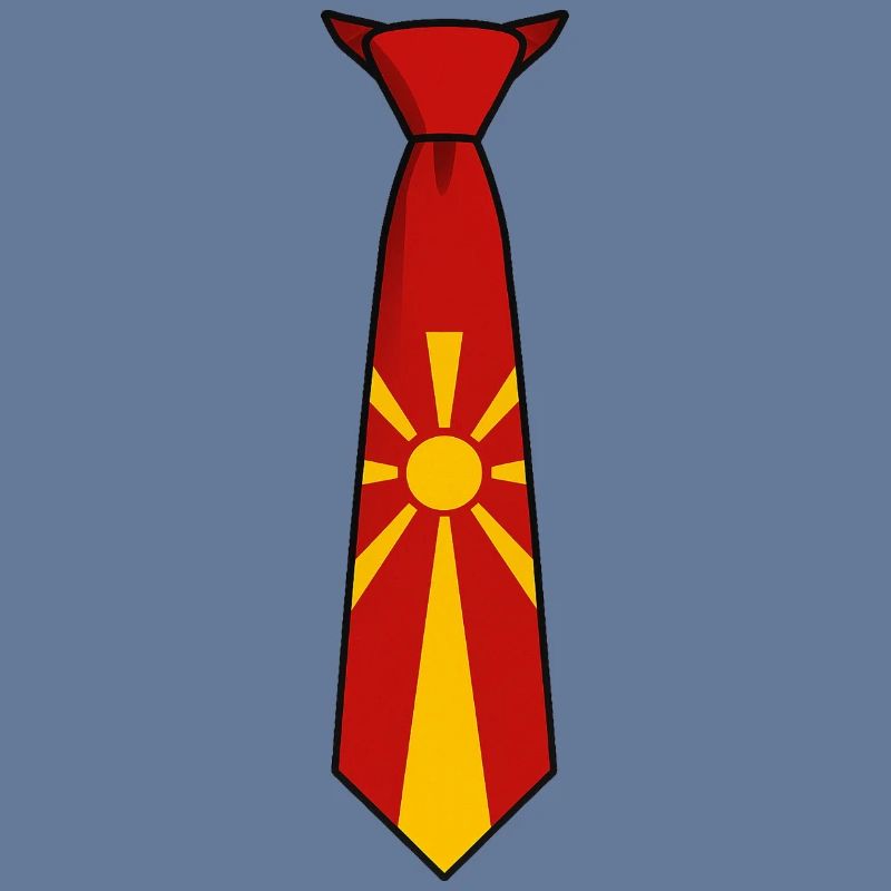Cravate Macédoine – Conception du drapeau