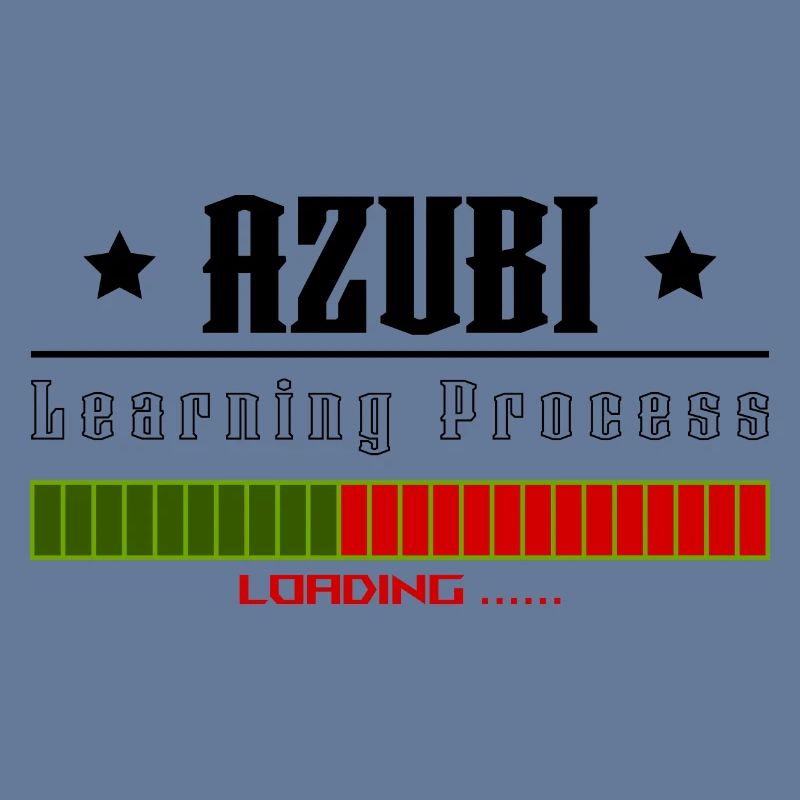 AZUBI learning process loading white tshirt