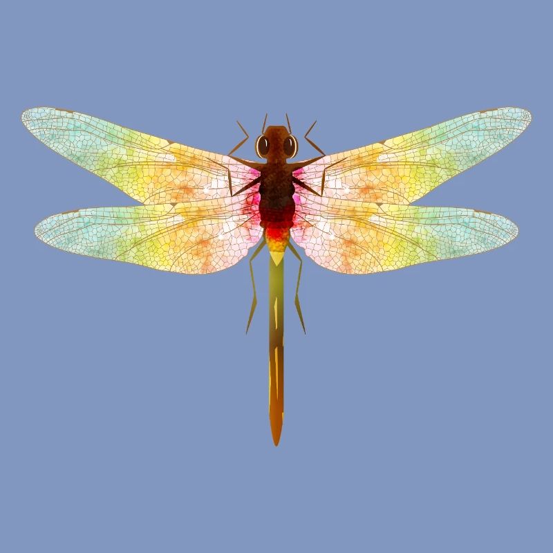 Iridescent Dragonfly – Filigree Insect Motif