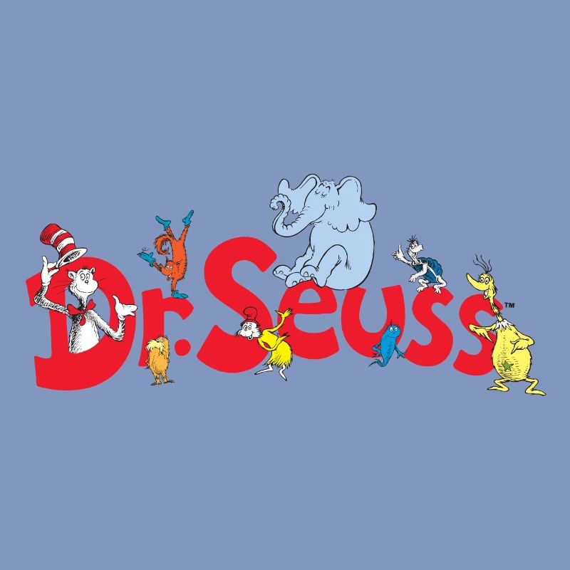 Dr. Seuss Logo With Iconic Characters