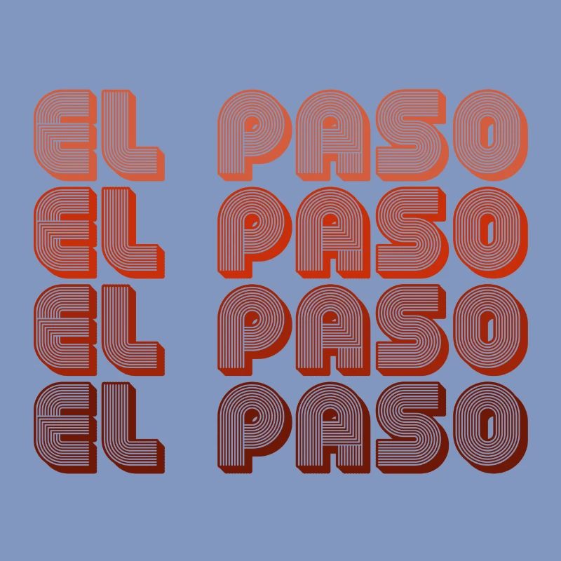 El Paso Gradient Retro Pattern