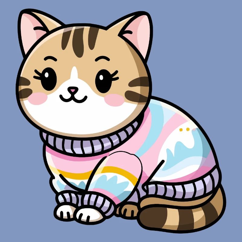 Pull douillet chat
