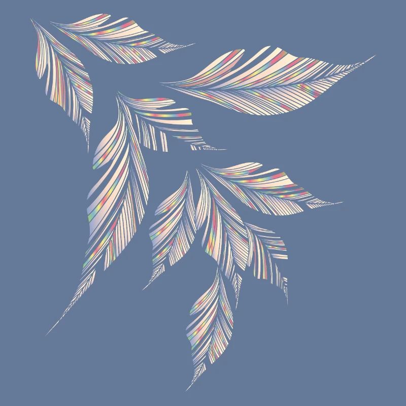 Delicately shimmering, feather-light leaf pattern