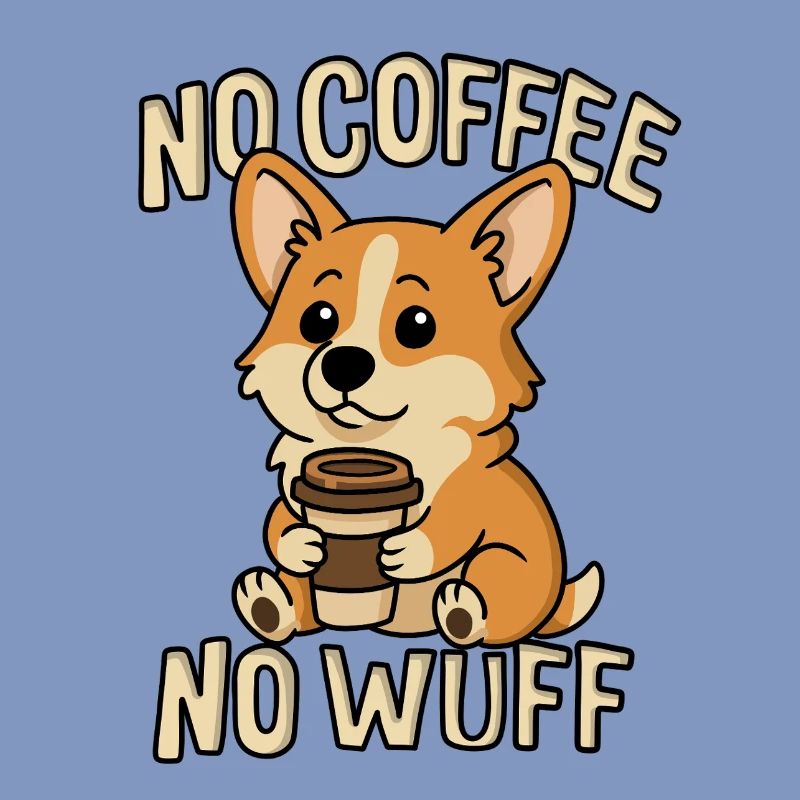 Kaffee Corgi – Pas de café, pas de wuff
