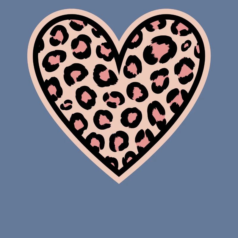 Leopard heart pattern