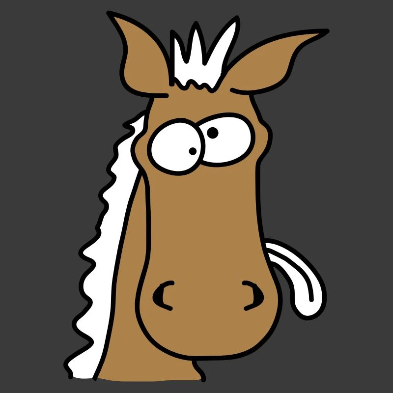 Funny Crazy Comic Horse