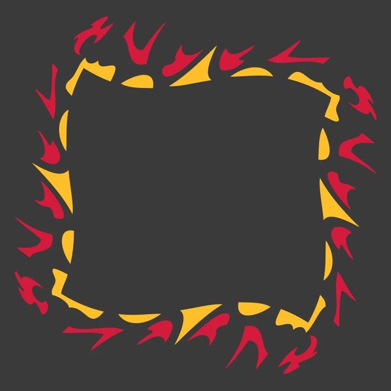 Abstract fire flame frame
