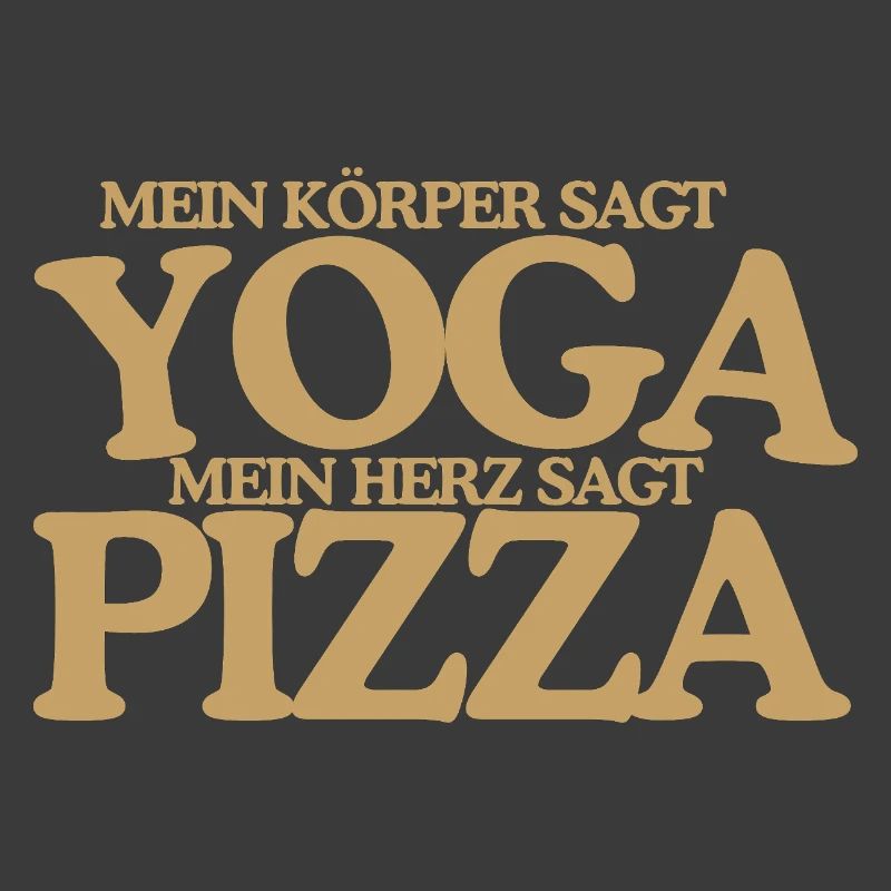 Yoga oder Pizza Lustiger Retro Spruch Design