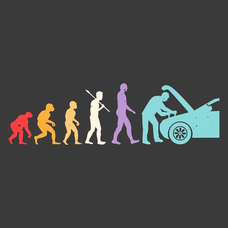 Evolution Mechaniker Humor Mechaniker Werkstatt