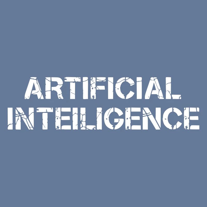 Artificial Intelligence Text Grunge Vector