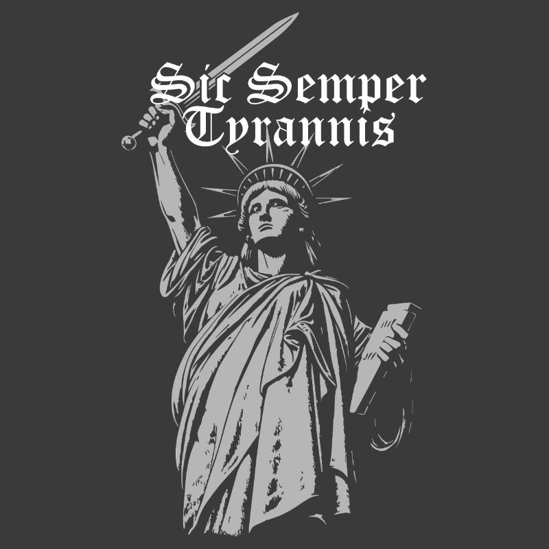 Sic Semper Tyrannis, Statue de la Liberté avec épée