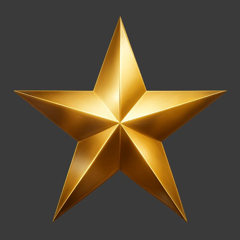 Accent étoile dorée