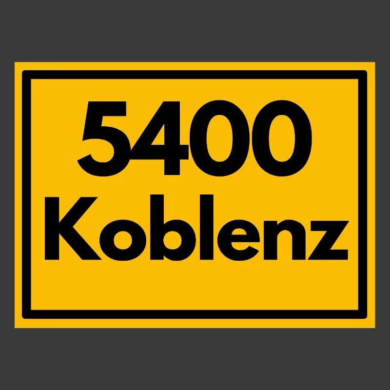 Panneau de lieu - puis rétro ancien code postal 5400 Coblence