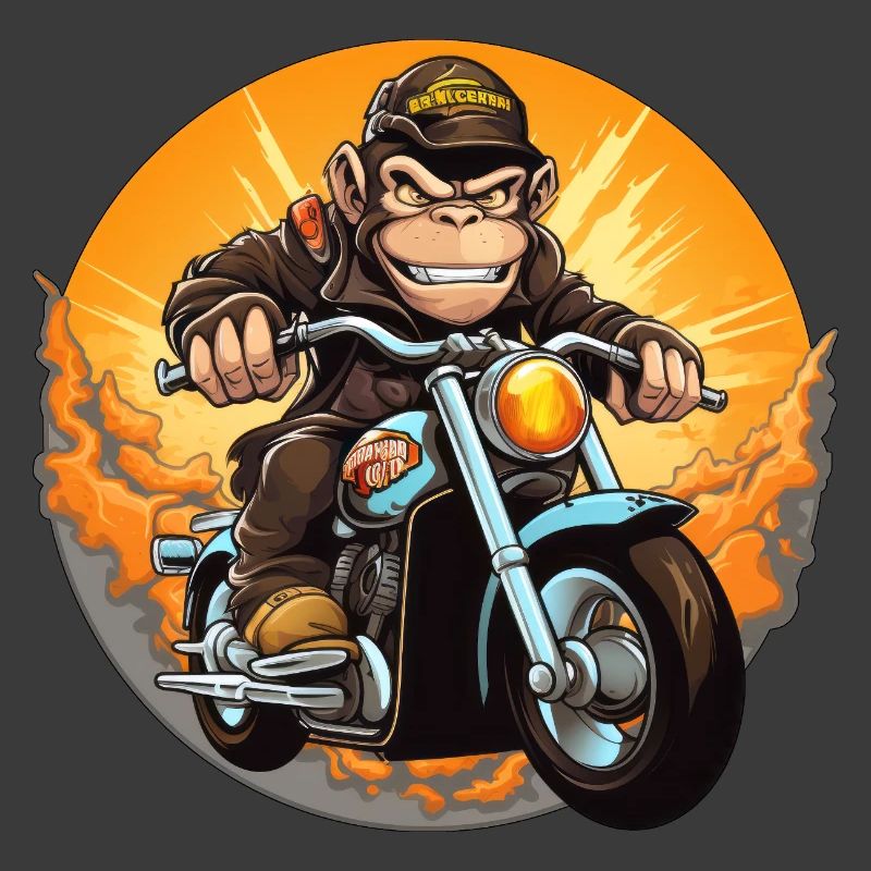 Monkey Motorcycle / Motorcyclist Monkey
