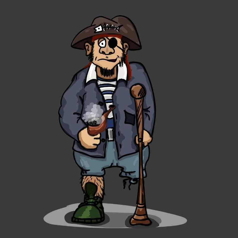 Pirate avec une jambe de bois idée cadeau eyepatch