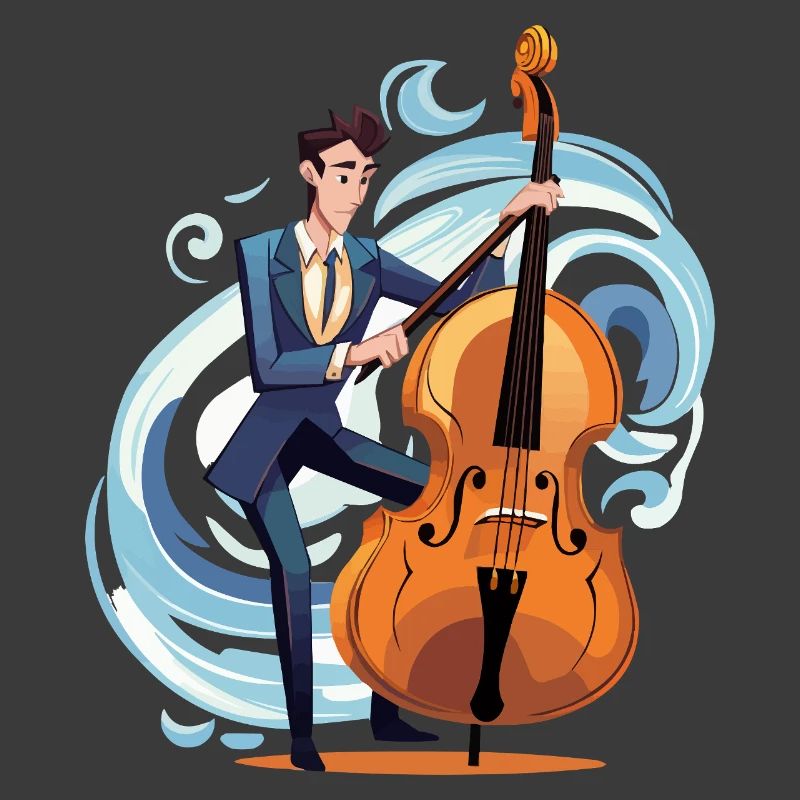 Violoncelle de jazz côtier dans la tempête