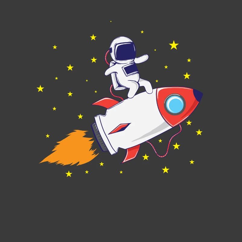 Astronaut on rocket