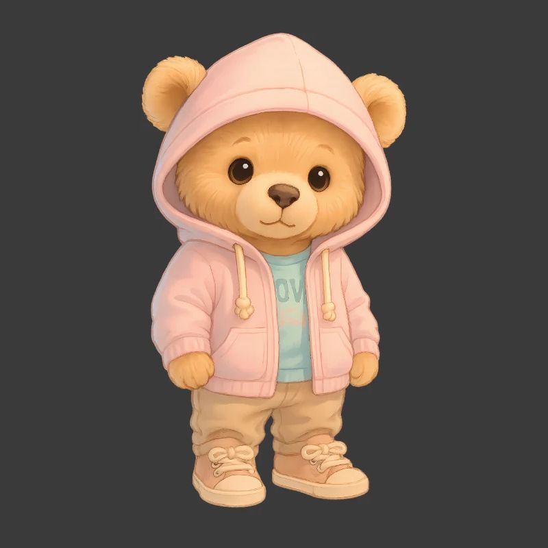 Ours à capuche mignon