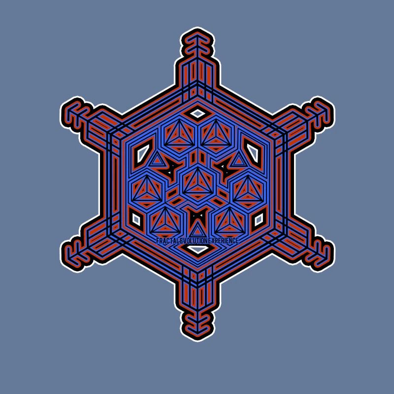 Expérience d’évolution fractale Motif hexagone étoile