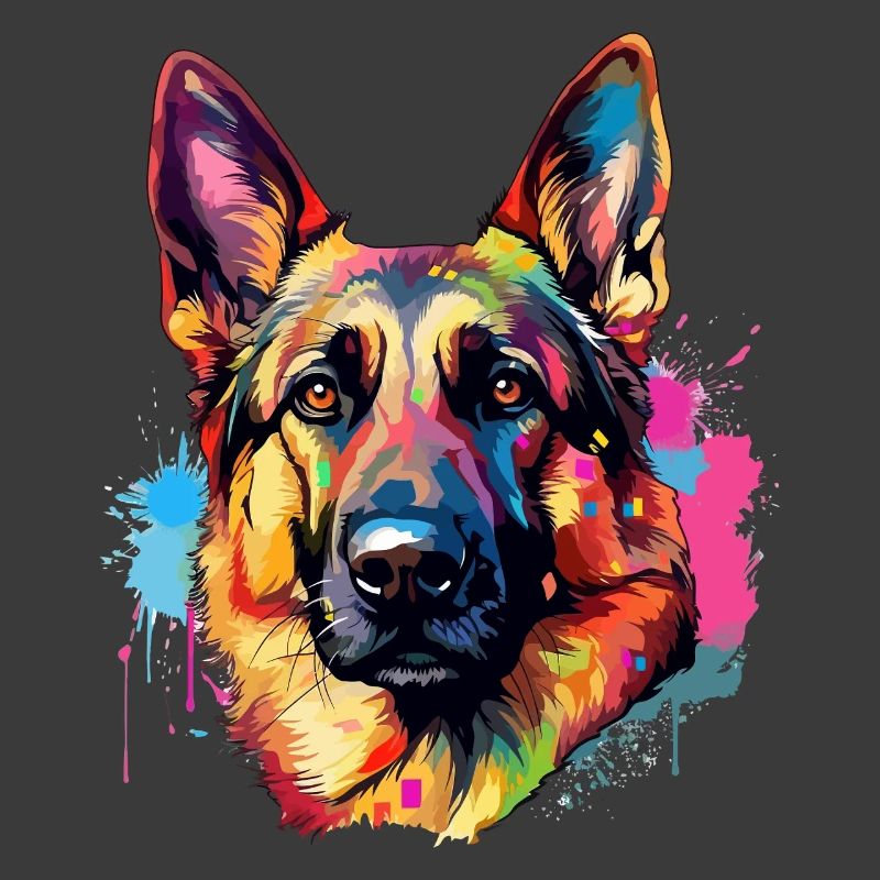 Lebendiger Deutscher Schäferhund Splash