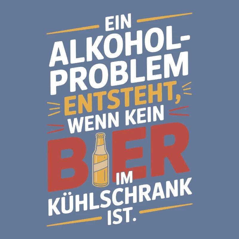 Bier Spruch Alkohol Problem Männerabend JGA Herren