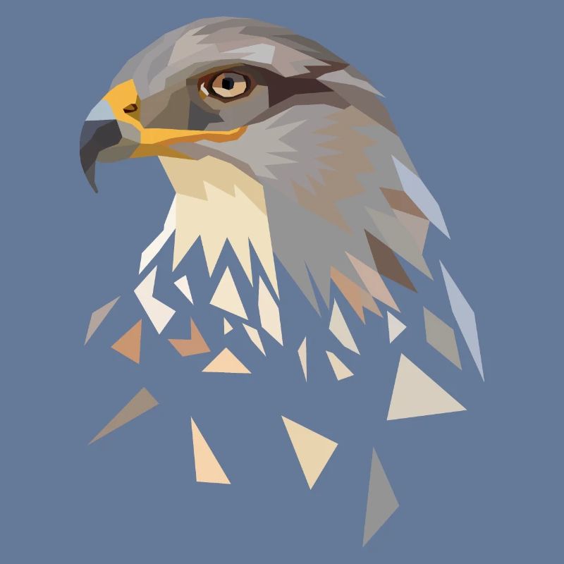 Eagle Geometric Low Poly Eagle's Head