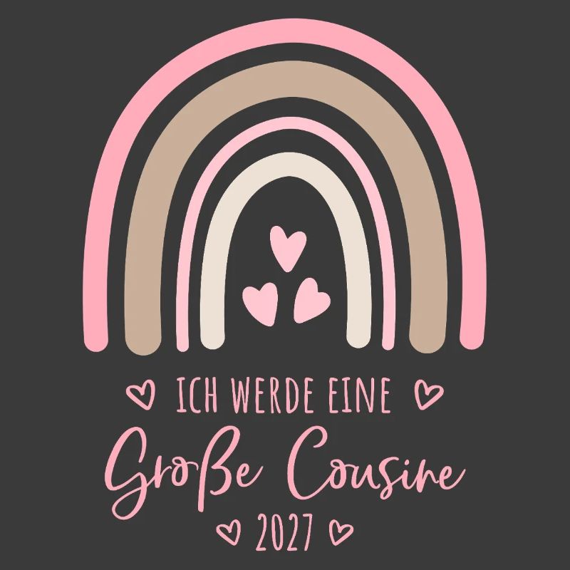 Ich werde eine Große Cousine 2027 Boho Regenbogen
