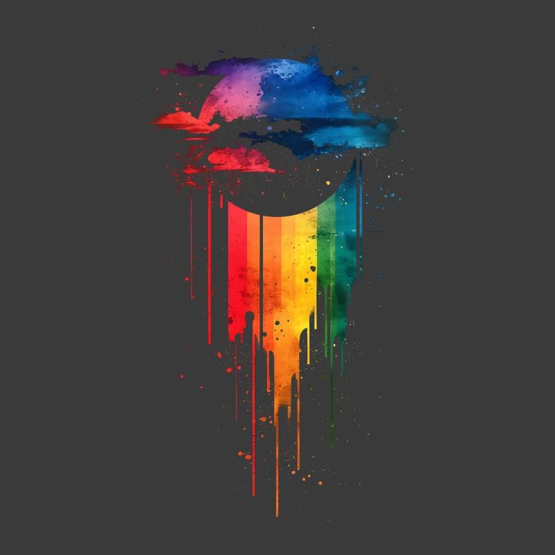 Subtil et cool Dripping Pride drapeau arc en ciel Design
