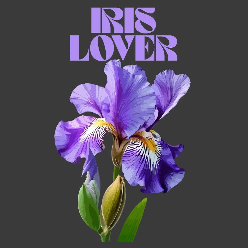 Lila Irisblume Botanisches Design