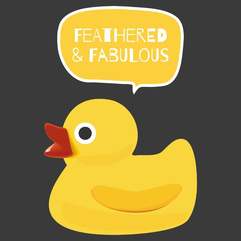 Conception de canard à plumes et fabuleuse