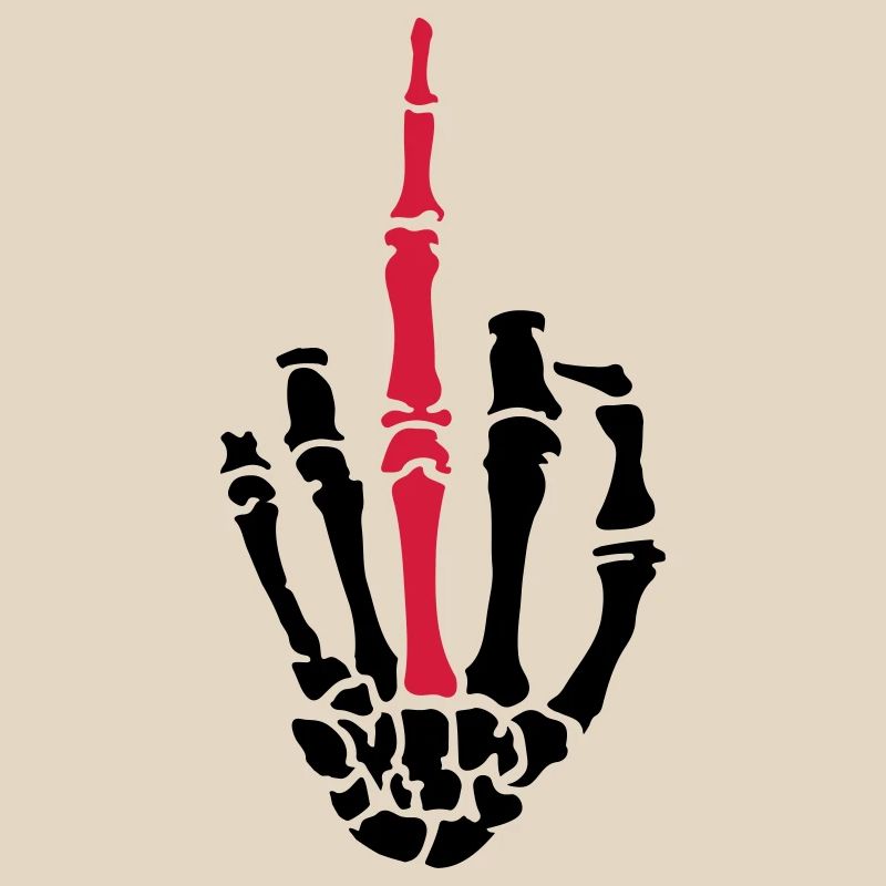 middle finger skulls