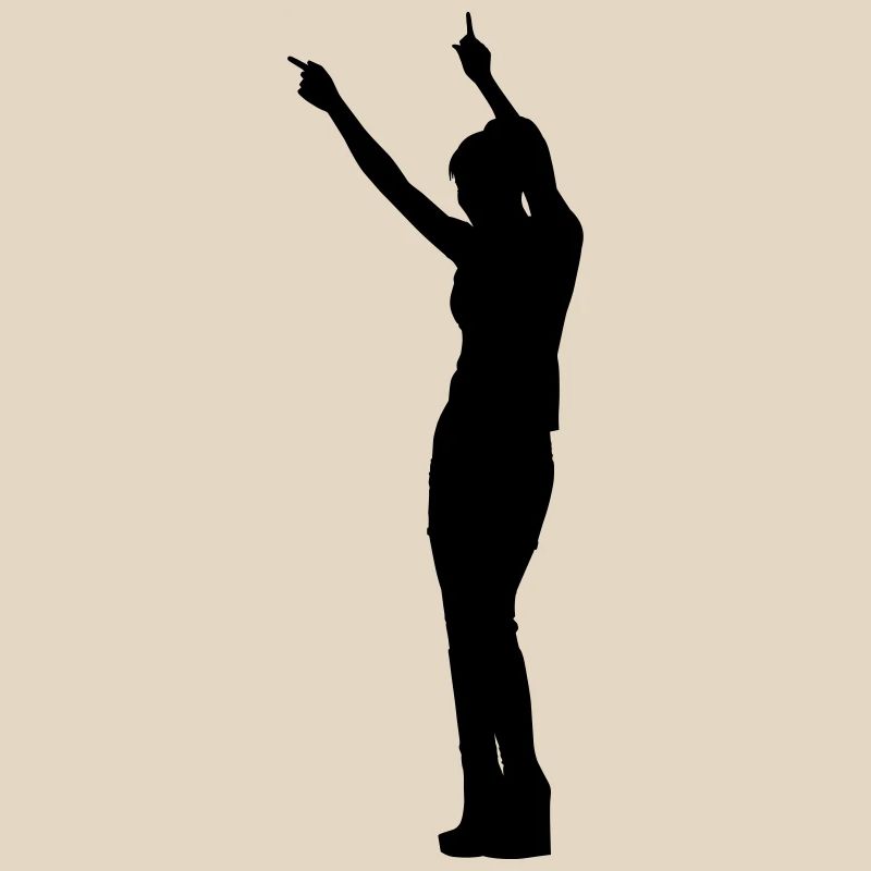 Singer and Dancer Silhouette vector design