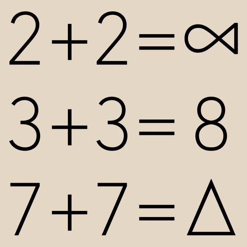 Hipster Math Ace Style expect infinite triangle