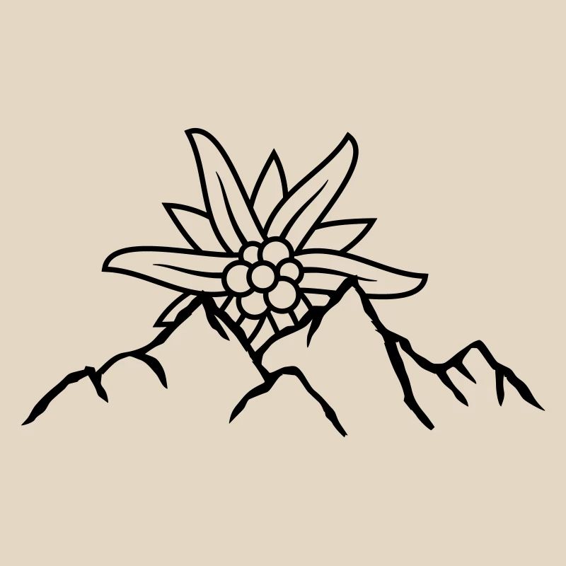Logo sun mountain flower