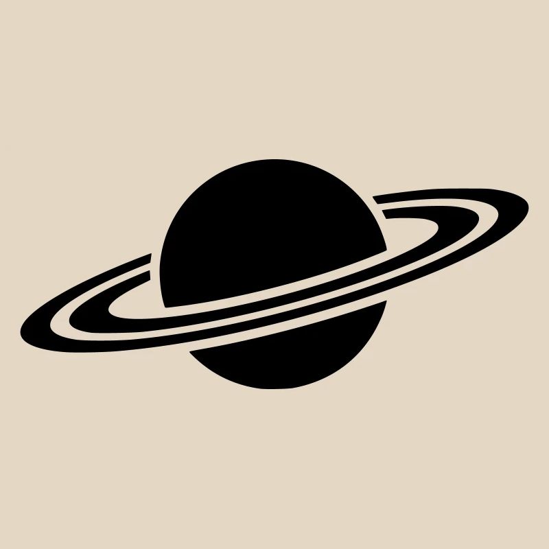 Silhouette de l’anneau de la planète Saturne