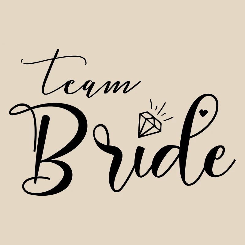 Team Bride Heart Diamond, customizable
