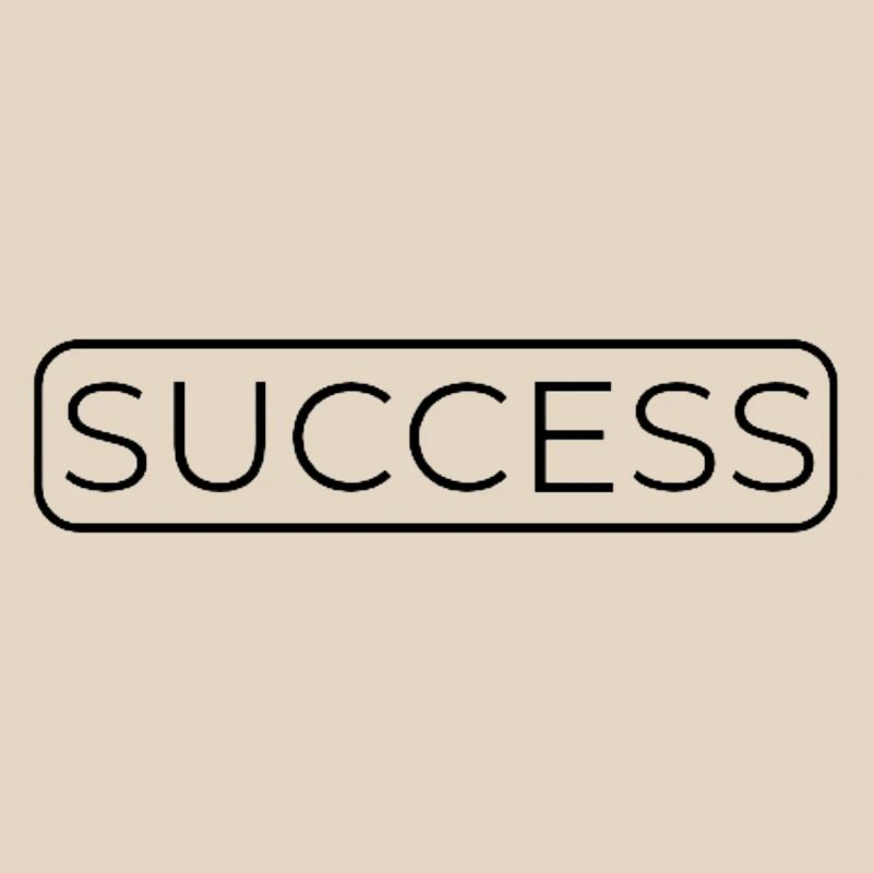 Minimalist Success Typography Design