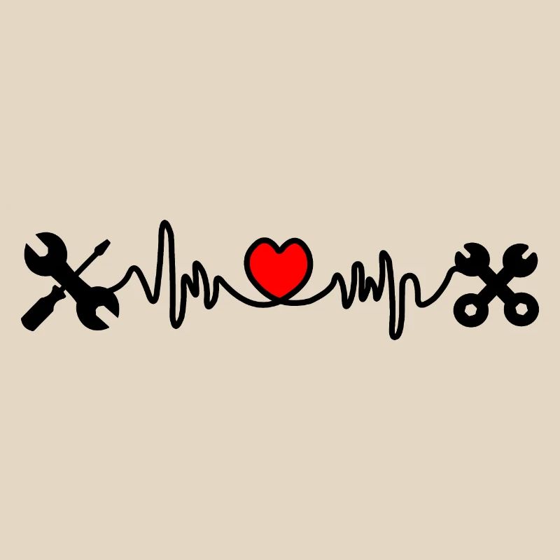 Tools with heart cardiogram