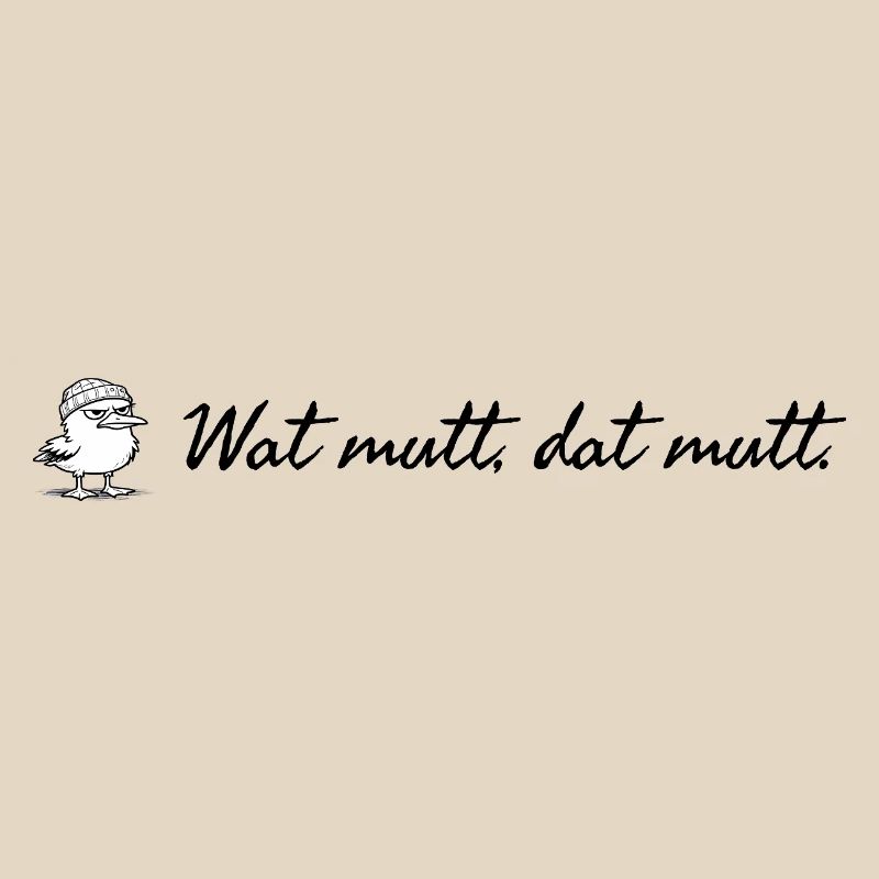 Wat mutt dat mutt plattdeutscher Spruch mit Möwe