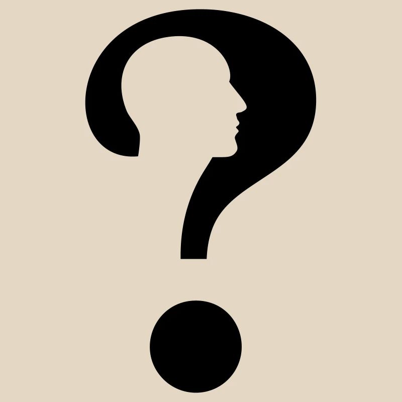 Fragezeichen mit Silhouette Mann #