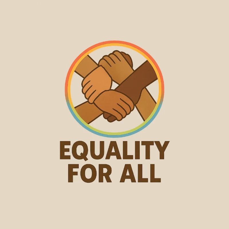 Unity Hands Circular Emblem Design