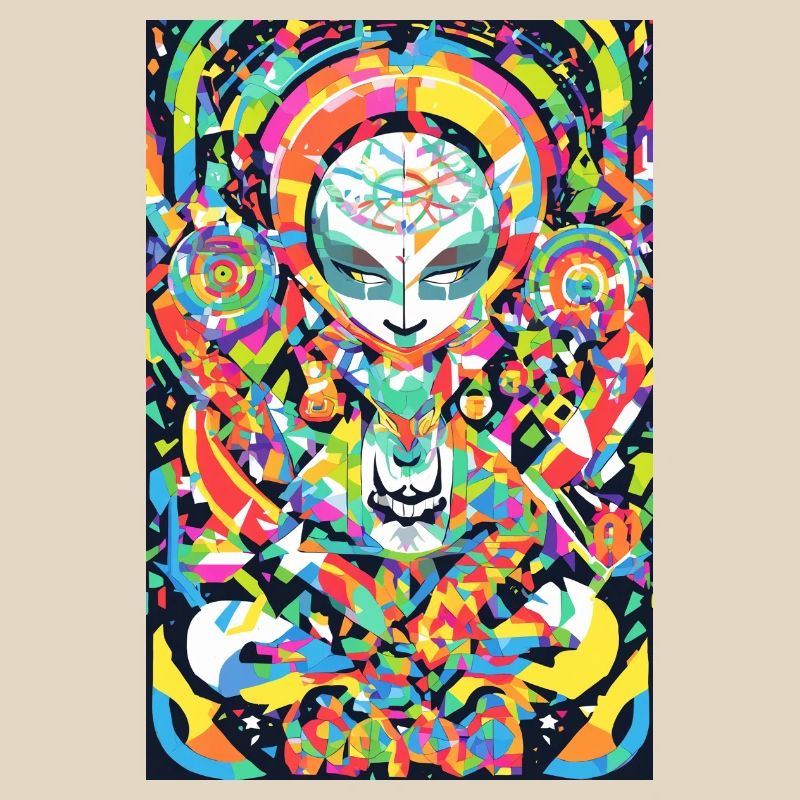 Psychedelisches Chakra & Katzenkunst