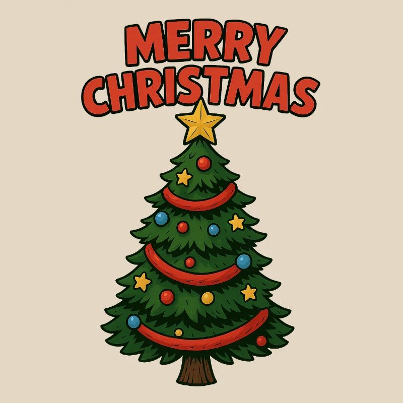Merry Christmas Comic Tree