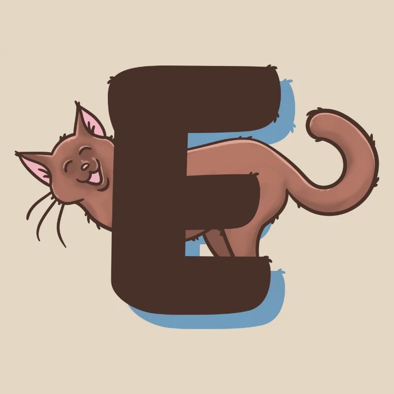 Katze Buchstabe E