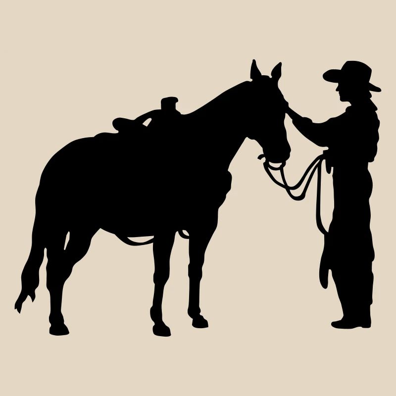 Frau mit Pferd