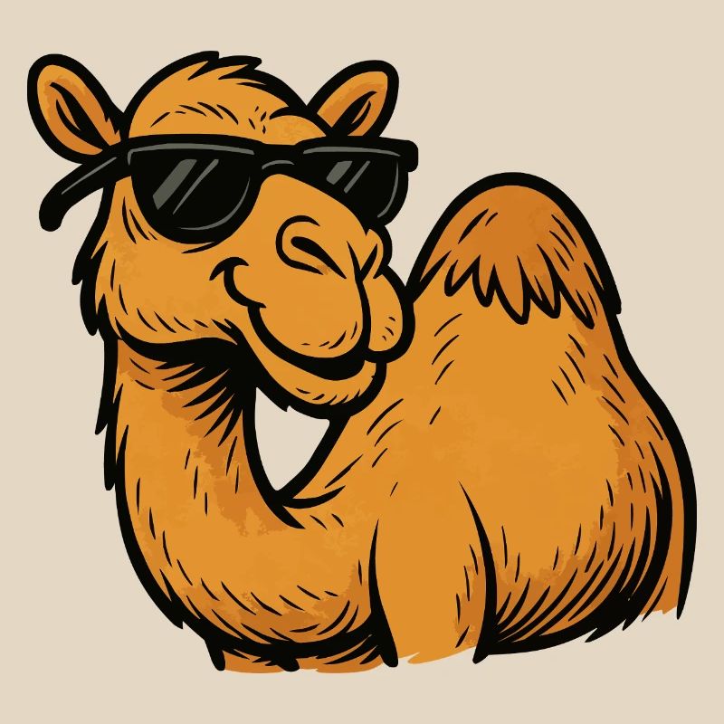 Kamel mit Sonnenbrille