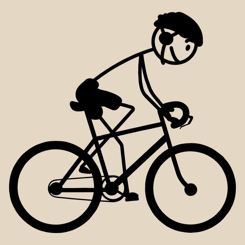 Jung oder Mann auf dem Fahrrad