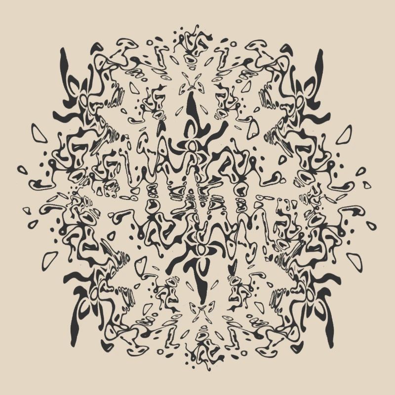 Abstract Black Mandala Pattern